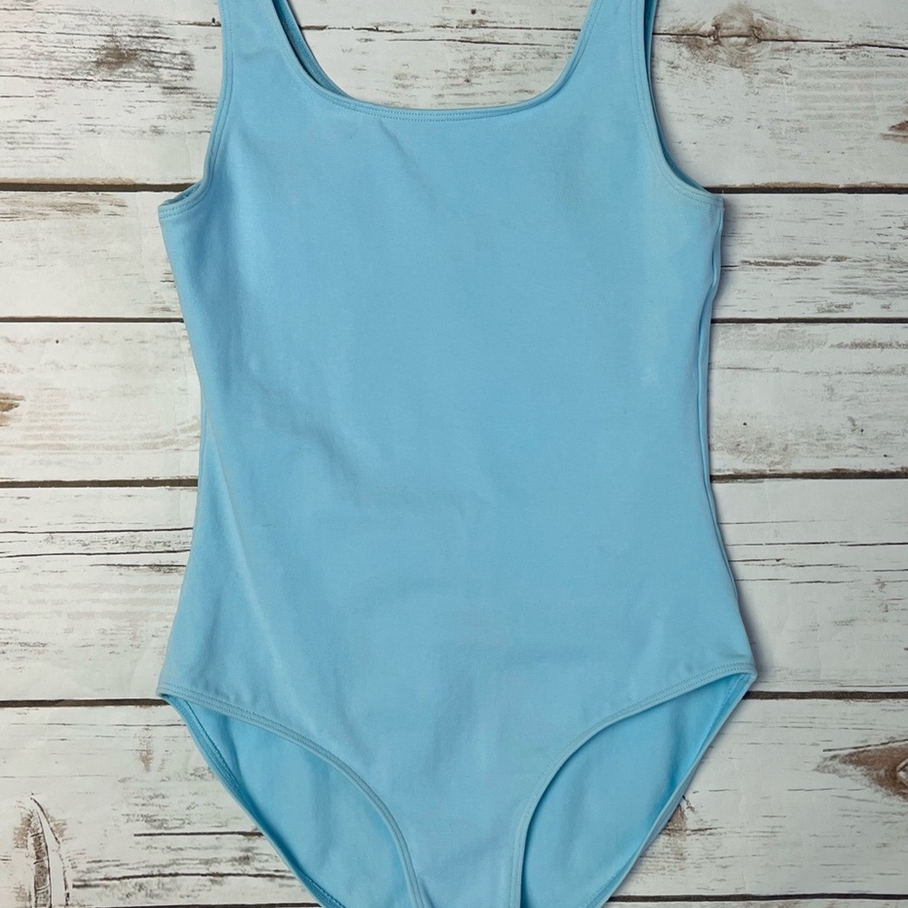 Bloch Girls Blue Dance Leotard Size 14 EEUC